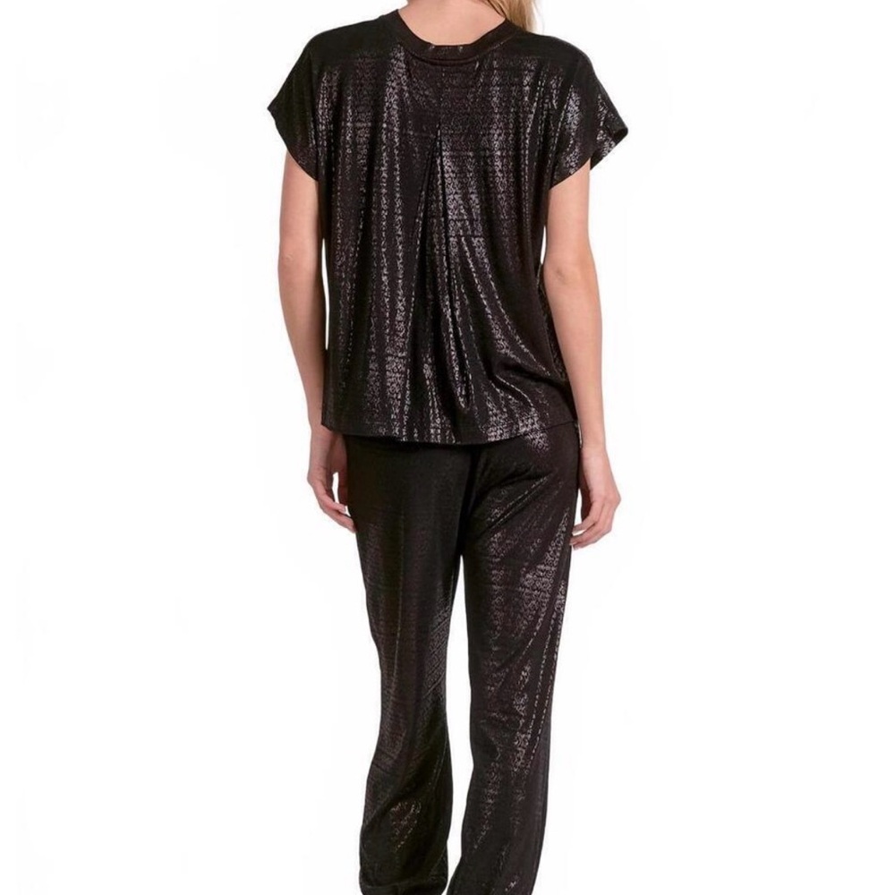 Elan shimmer t shirt jumpsuit small nwt